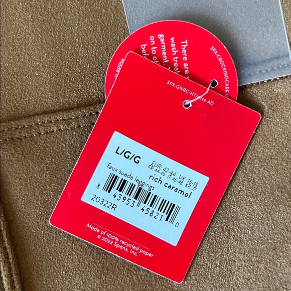 NWT Spanx faux suede leggings large - Picture 14 of 14